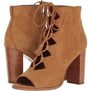Frye Gabby Ghillie Open Toe Lace Up Booties